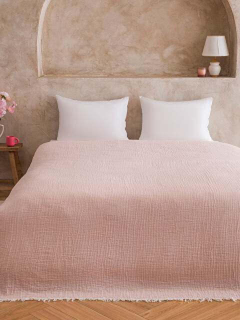 LCW HOME Çift Kişilik Pamuklu Yatak Örtüsü