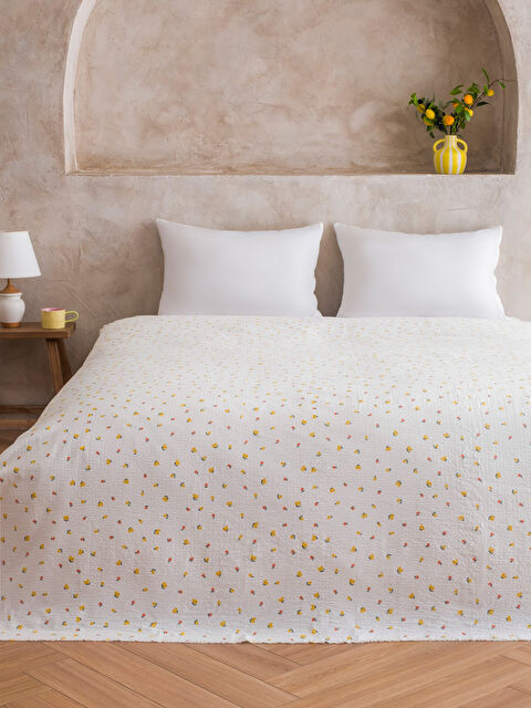 LCW HOME Çift Kişilik Pamuklu Yatak Örtüsü