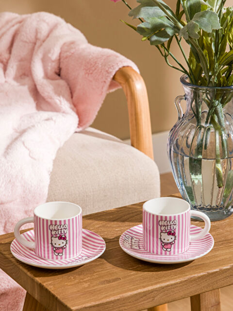 LCW HOME Hello Kitty Baskılı 2 Kişilik Kahve Fincan Takımı 90 ml