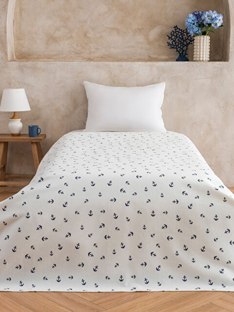LCW HOME Çapa Desenli Tek Kişilik Pike 160x220 cm