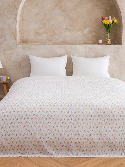 LCW HOME Çiçekli Çift Kişilik Pike Seti - S6J544Z8-M0T