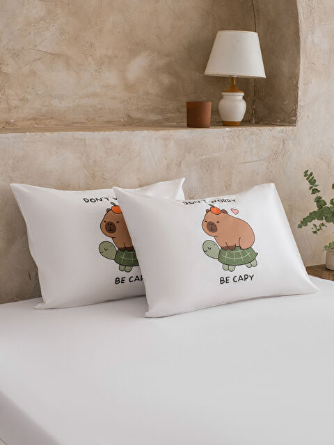 LCW HOME Hayvan Nakışlı Pamuklu Yastık Kılıfı 2'li 50x70 cm - S6J571Z8-F9C