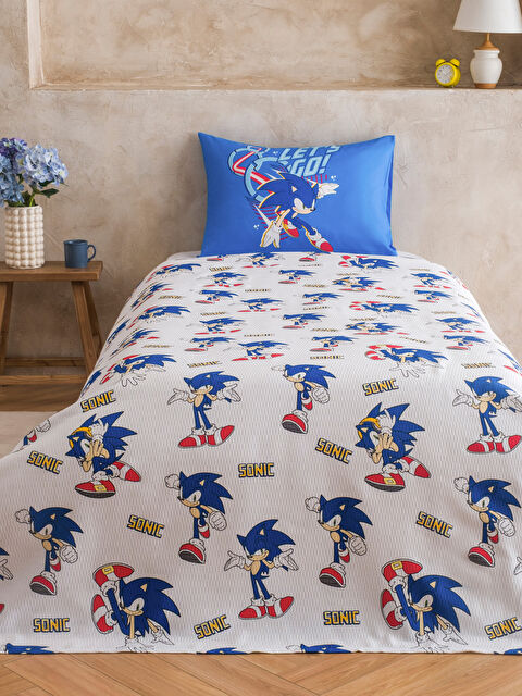 LCW HOME Sonic Baskılı Tek Kişilik Çocuk Pike Seti