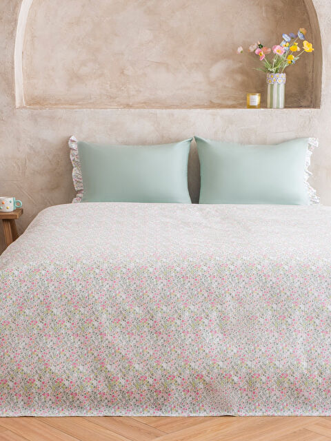 LCW HOME Çiçek Desenli Çift Kişilik Pike Takımı