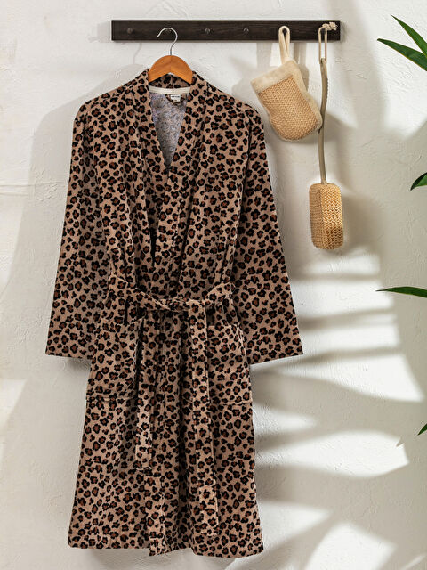 LCW ACCESSORIES Leopar Desenli Kadın Bornoz - S6JJ83Z8-F9C