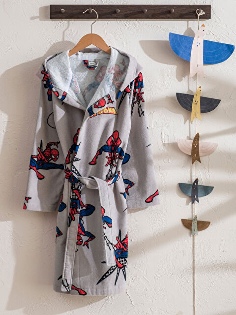 LCW HOME Spider-Man Baskılı Erkek Çocuk Bornoz - S6JU13Z4-CTK