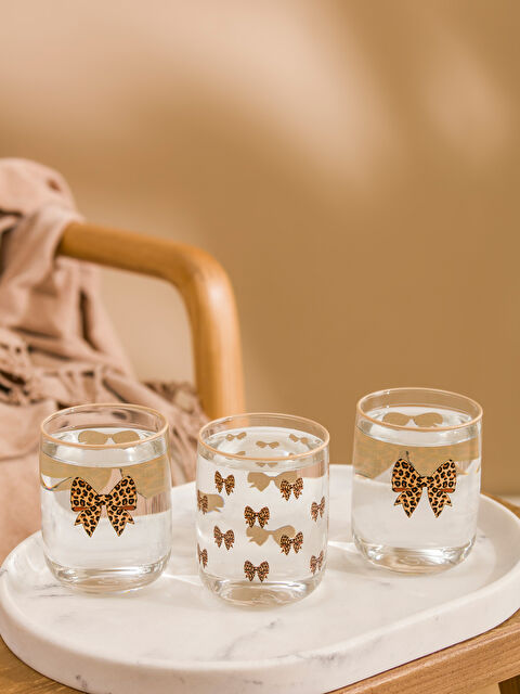 LCW HOME Fiyonk Baskılı Cam Bardak 3'lü 280 ml - S6JV29Z8-F9C