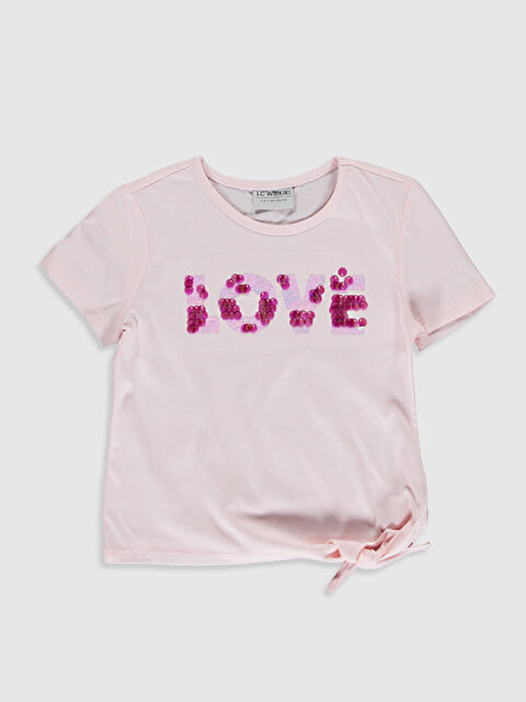 LCW Kids T-shirt à manches courtes et col rond pour Filles - 0W0216Z4-FR6