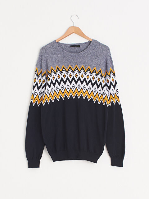 XSIDE Светр з круглим вирізом горловини, візерунковий, трикотажний - 0W2879Z8-PA5