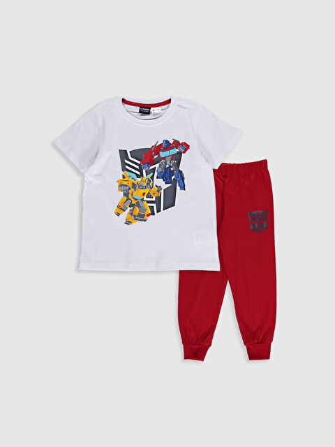 LCW Kids Boy’s Printed Cotton Pyjamas Set - 0W5921Z4-HJY