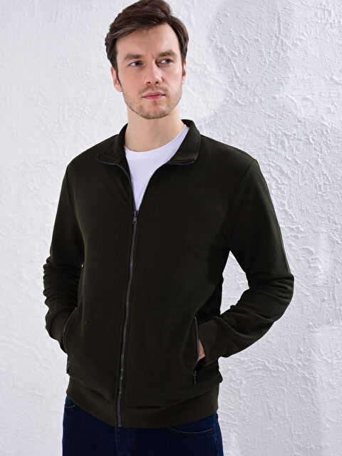 LCWAIKIKI Basic Кардиган базовый с воротником-трубой свободного кроя - 0W6002Z8-MEM