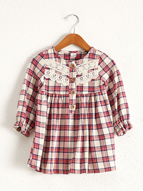 LCW baby Robe en flanelle à carreaux pour bébé fille - 0W8452Z1-LPA