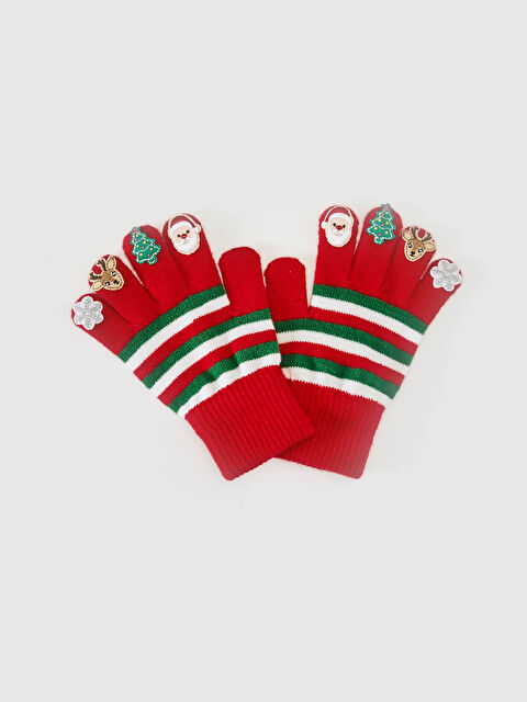 LCW ACCESSORIES Girls New Year Themed Knitwear Gloves