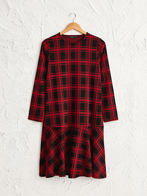 LCWAIKIKI Classic Ruffle Detailed and Chequered Dress - 0WBU19Z8-MMQ