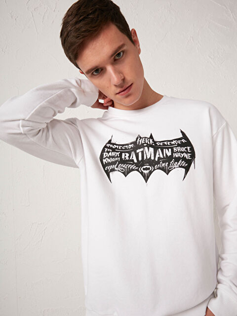 XSIDE Batman Printed Crew Neck Heavy Sweatshirt - 0WHU24Z8-Q6K
