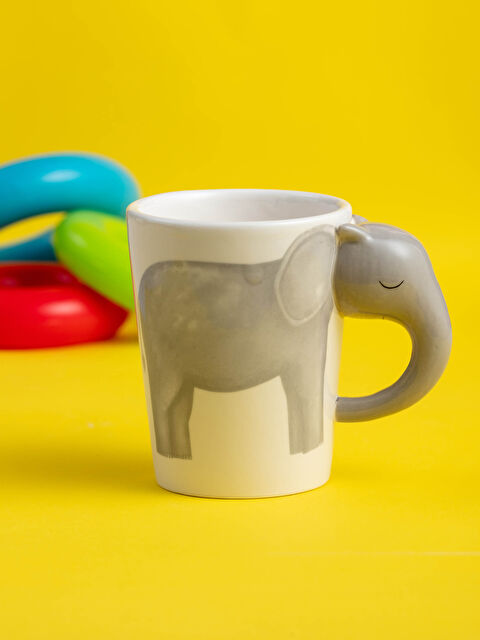 LCW HOME Fil Figürlü Seramik Kupa Bardak 392 ml - W11208Z8-F9C