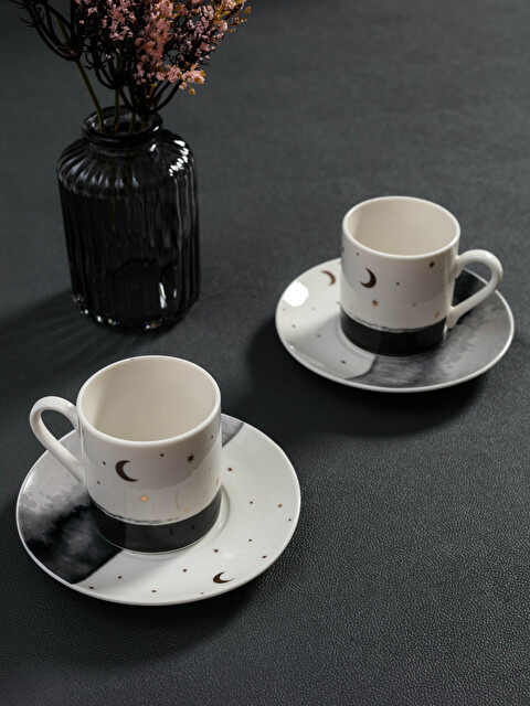中国 手付爵杯　f2251119 LCW HOME Printed Porcelain Turkish Coffee Cup Set of 2 5x5 Cm