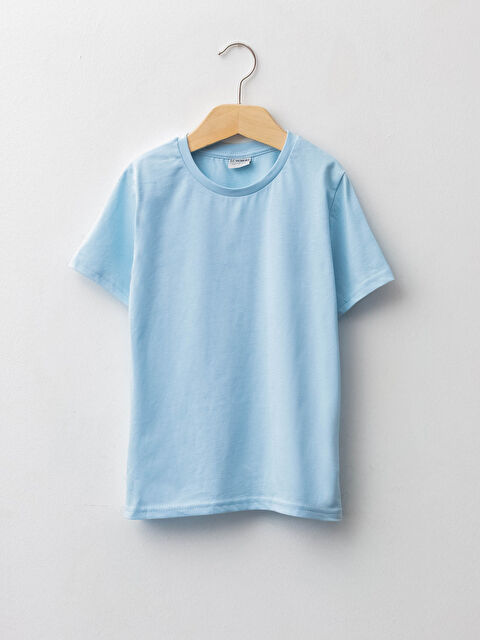 LCW Kids تيشيرت للأولاد برقبة دائرية أساسية وكم قصير - W12135Z4-QXM