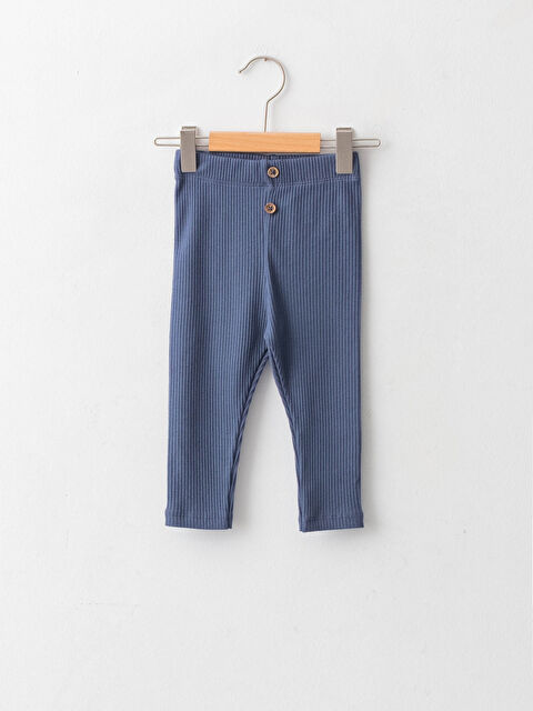 LCW baby بنطلون طفل صغير قطني أساسي بخصر مطاطي - W14747Z1-HQN