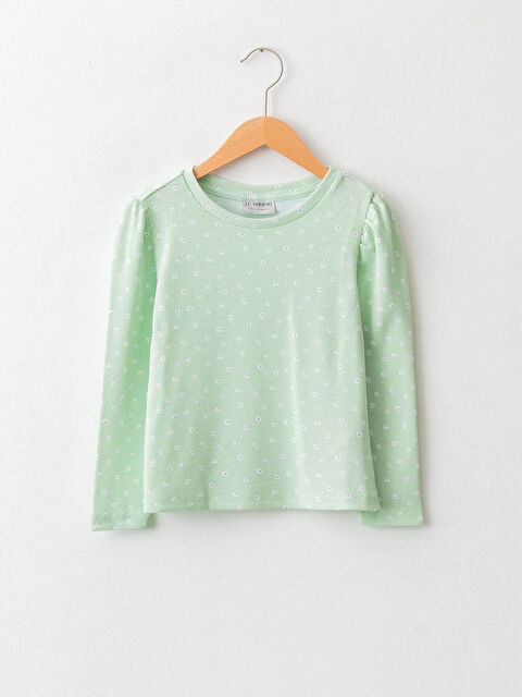 LCW Kids Crew Neck Printed Long Sleeve Girls' T-Shirt - W1AU56Z4-LRP