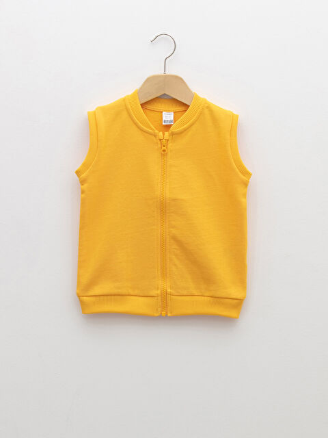 LCW baby Crew Neck Zippered Baby Boys' Vest - W1H343Z1-FPG