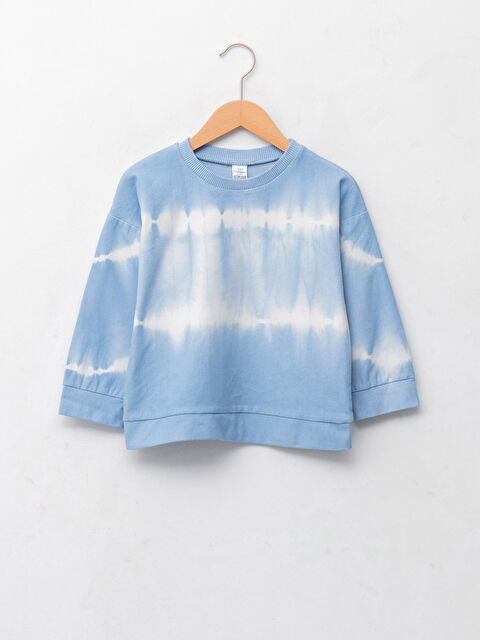 LCW baby Crew Neck Long Sleeved Tie-Dye Patterned Baby Boy Sweatshirt - W1HQ67Z1-LQQ