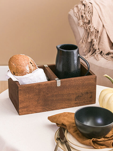 LCW HOME Baskılı Ahşap Organizer 32x17x12 cm - W2BY94Z8-F3E