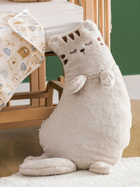 LCW HOME Kedi Figürlü Dolgulu Pelüş Bebek Kırlent 64 cm