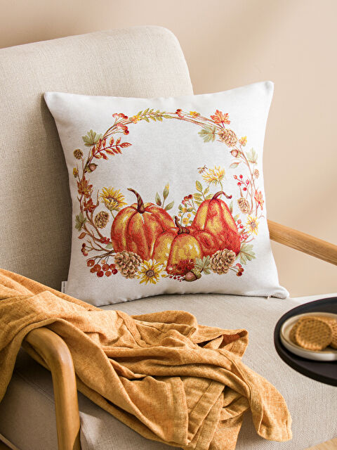 LCW HOME H12 Bal Kabağı Baskılı Kırlent Kılıfı 45x45 cm