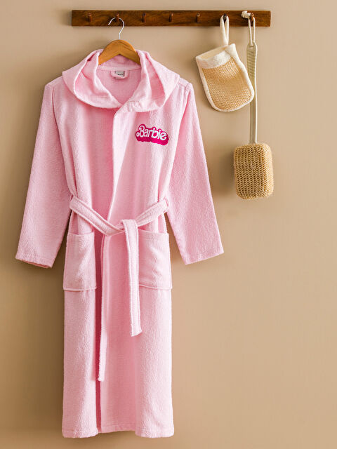 LCW HOME Barbie Nakışlı Kadın Bornoz - W4AB69Z8-JH4