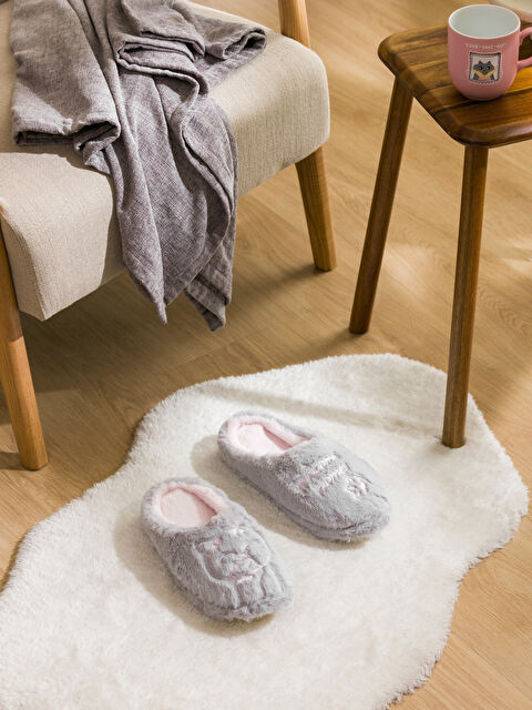 LCW STEPS Plišane kućne papuče za žene sa izvezenom mačkom - W4AR65Z8-SHL