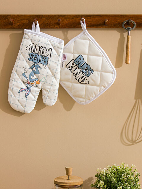 LCW HOME Bugs Bunny Baskılı Fırın Eldiven Seti - W4CG83Z8-F9C