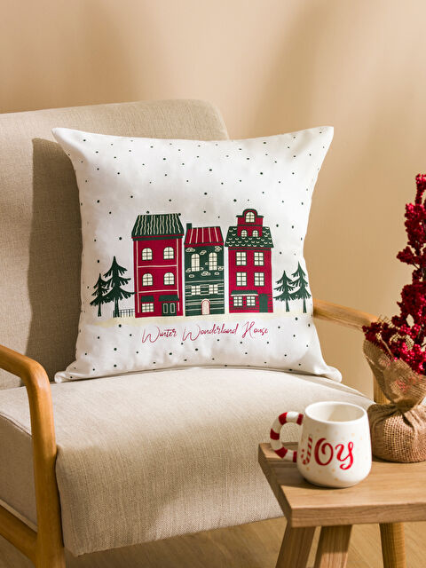LCW HOME Yılbaşı Temalı Kırlent Kılıfı 50x50 cm - W4CN66Z8-FES