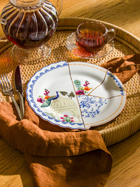 LCW HOME Baskılı Porselen Pasta Tabağı 21 cm - W4DD76Z8-J5E