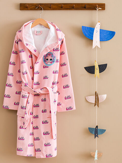 LCW HOME Lol OMG Baskılı Kız Çocuk Bornoz - W4FP27Z4-G0G