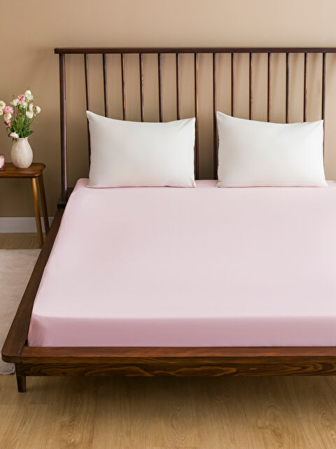 LCW HOME Düz Pamuklu Lastikli Çift Kişilik Çarşaf 160x200x30 cm - W4H298Z8-FTG