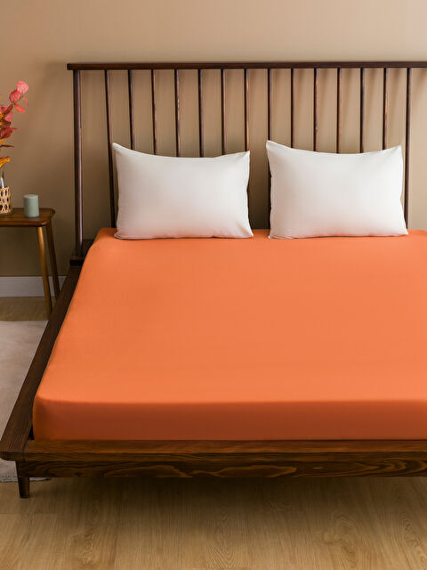 LCW HOME Düz Pamuklu Lastikli Çift Kişilik Çarşaf 160x200x30 cm