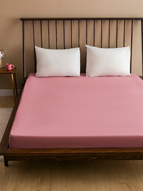 LCW HOME Düz Pamuklu Lastikli Çift Kişilik Çarşaf 160x200x30 cm - W4H304Z8-MH6