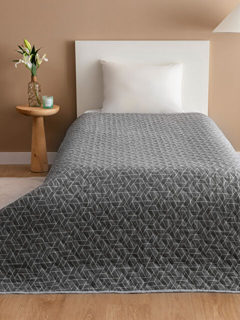 LCW HOME Desenli Tek Kişilik Yatak Örtüsü 160x220 cm - W4H444Z8-F9C