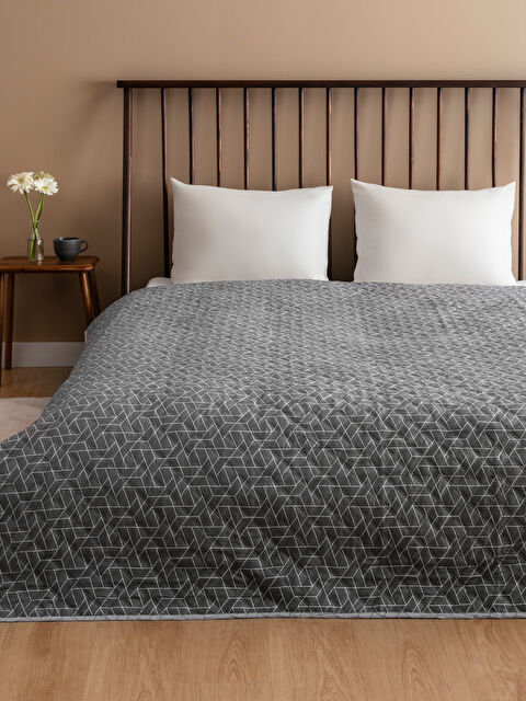 LCW HOME Desenli Çift Kişilik Yatak Örtüsü 200x220 cm - W4H446Z8-F9C