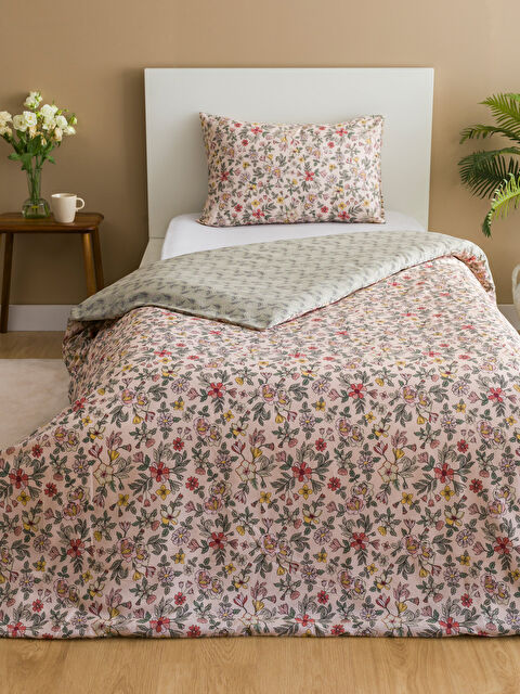 LCW HOME Çiçek Baskılı Tek Kişilik Nevresim Seti - W4HB64Z8-F9C