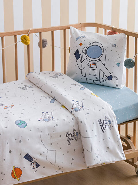 LCW HOME Astronot Baskılı Bebek Nevresim Takımı - W4HL39Z1-F9C