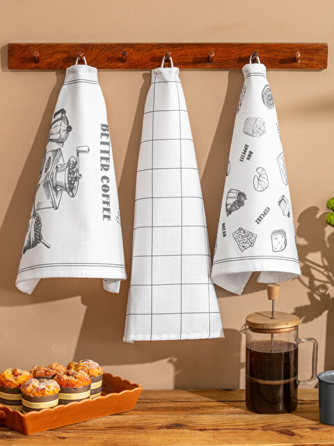 LCW HOME Baskılı Kurulama Bezi 3'lü 40x50 cm - W4HO72Z8-F9C