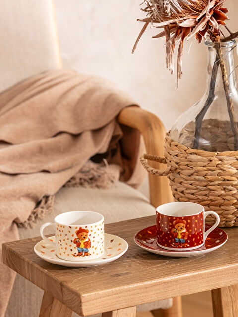 LCW HOME Ayı Teddy Baskılı 2 Kişilik Kahve Fincan Takımı 90 ml - W56301Z8-M0T