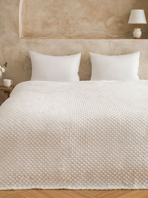 LCW HOME Çift Kişilik Pelüş Battaniye 200x220 cm - W57706Z8-J1F