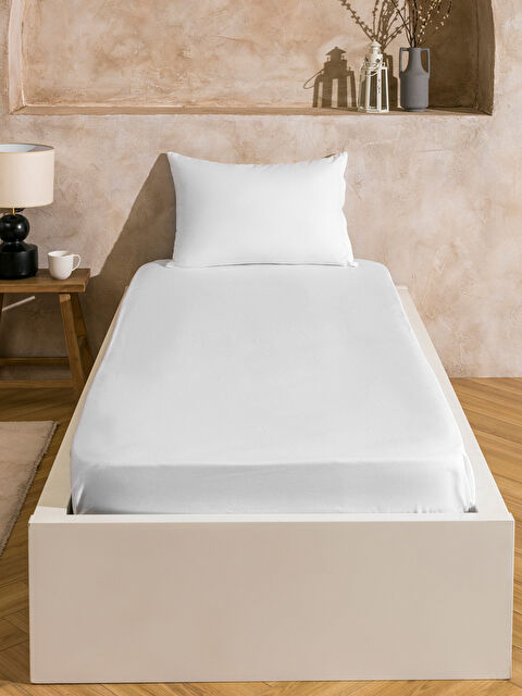 LCW HOME Düz Pamuklu Tek Kişilik Lastikli Çarşaf - W58419Z8-J5E