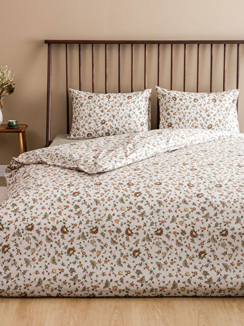LCW HOME Çiçek Desenli Çift Kişilik Nevresim Takımı - W58751Z8-F9C