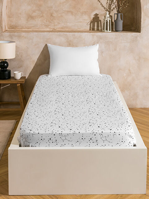 LCW HOME Yıldız Baskılı Tek Kişilik Lastikli Çarşaf - W59126Z8-LQJ