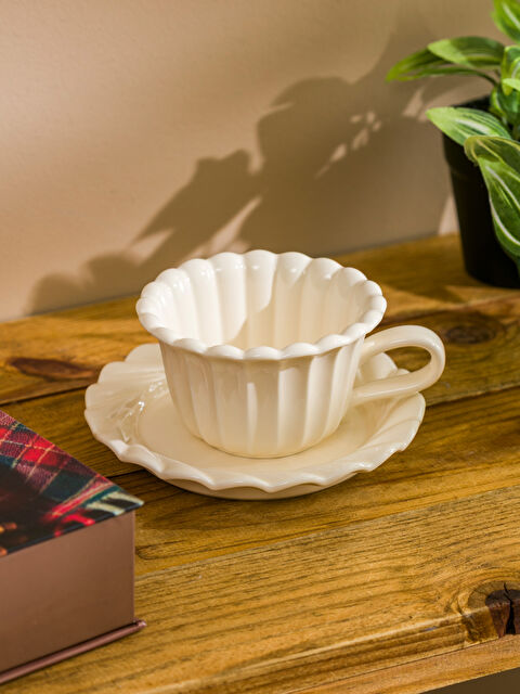 LCW HOME Burgu Desenli Porselen Kahve Fincanı 250 ml - W5CK60Z8-Z7W