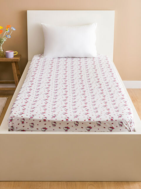 LCW HOME Hello Kitty Baskılı Tek Kişilik Lastikli Çarşaf - W5GB63Z8-F9C